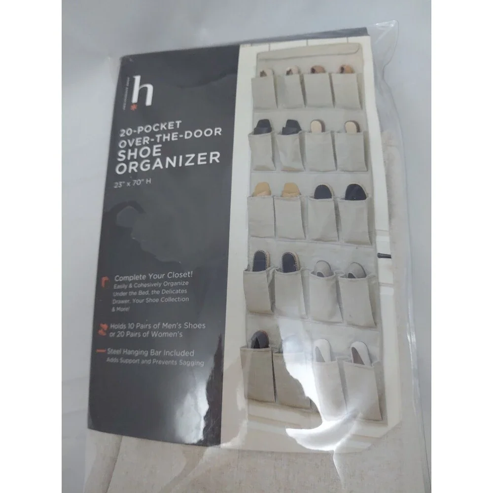 20 Pocket Over The Door Shoe Organizer 23